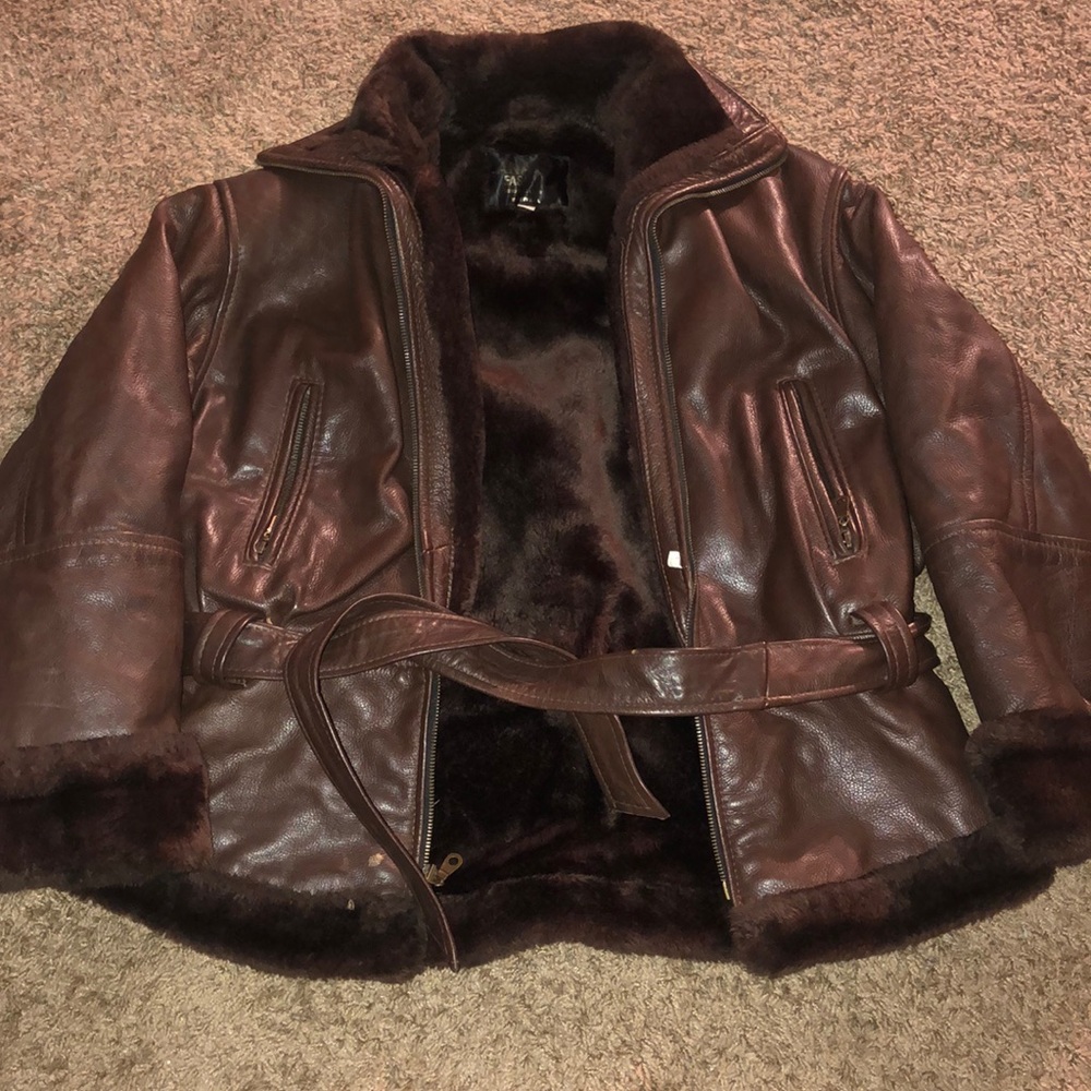 Leather coat